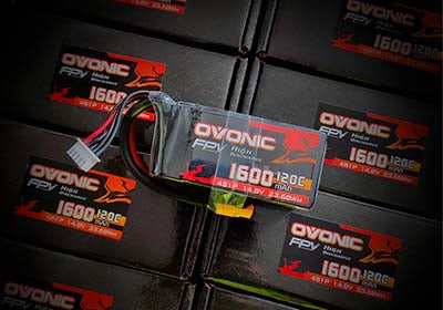 Ovonic 120C 14.8V 1600mAh 4S LiPo Battery Pack for FPV freestyle