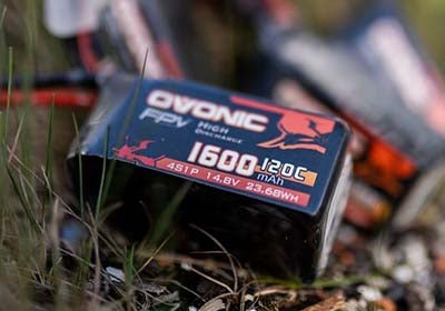 Ovonic 120C 14.8V 1600mAh 4S LiPo Battery Pack for drone