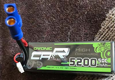 OVONIC 11.1V 5200mAh 3S1P 50C Hardcase LiPo 13# with EC3 for 1/10 RC car Boat