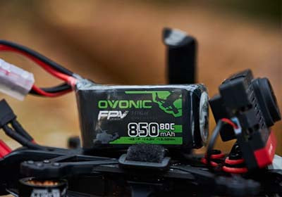 Ovonic 14.8V 850mAh 4S 80C Lipo Battery with XT30 Plug for 150 to 210mm FPV