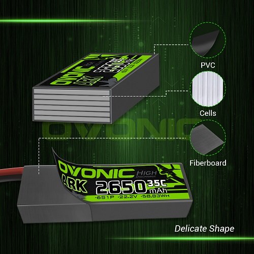 Ovonic ARK 2650mah 6S 22.2V 35C Lipo Battery Pack with XT60 Plug for Airplane&Heli