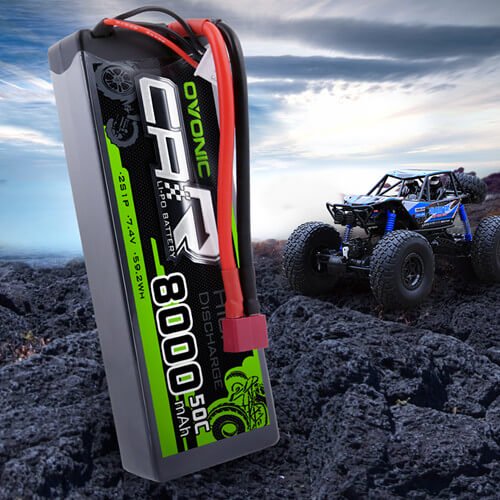 2×OVONIC 7.4V 6200mAh 2S1P 50C Hardcase Lipo Battery with Deans Plug for RC  Car Trucks - Default EU Warehouse