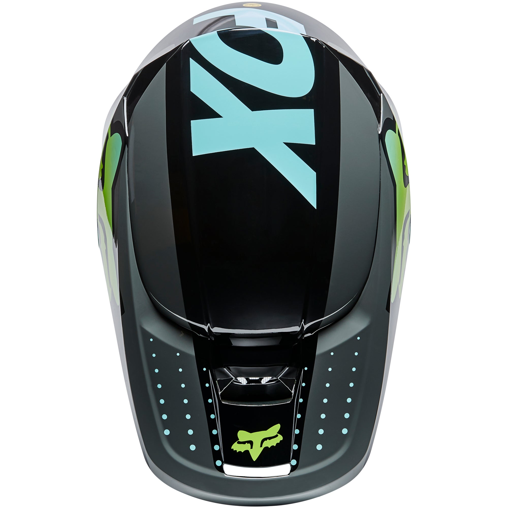 teal motocross helmet