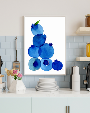 Blueberries Kitchen Wall Art