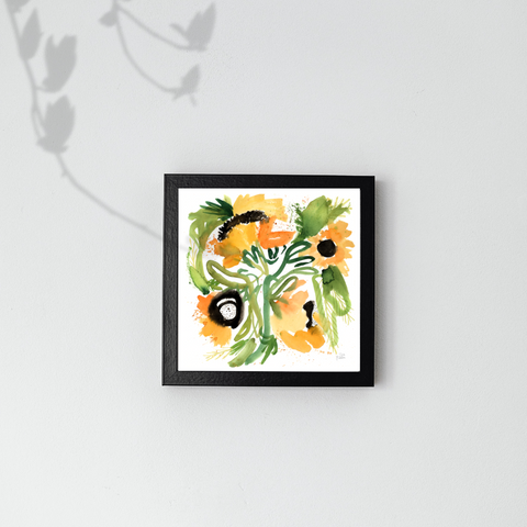 Sunflowers Floral Art Print For Summer