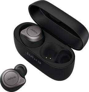 Jabra - Elite 75t True Wireless Active Noise Cancelling In-Ear Headphones - Titanium Black