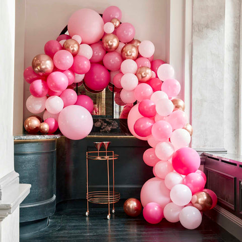 Arco de globos rosa DIY