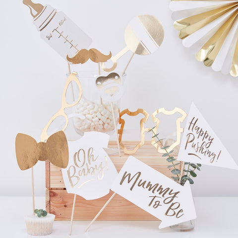 Accessoires de photobooth pour baby shower