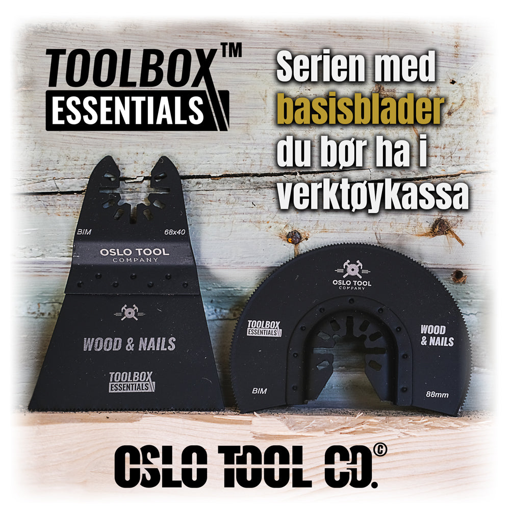 Samling av sagblad til multiverktøy fra Oslo Tool Company