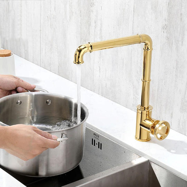 Gertner Pot Filler Faucet Wall Mount Double Joint Spout Swing Arm Single  Hole Two Handle Kitchen Stove Faucet
