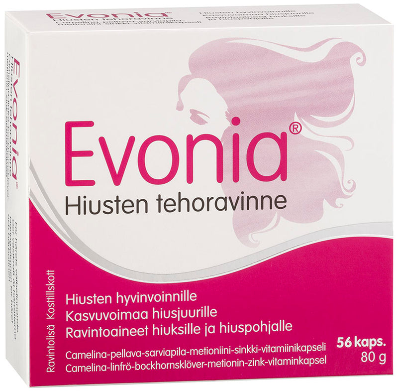 Evonia® Hiusten Tehoravinne 56 kaps.