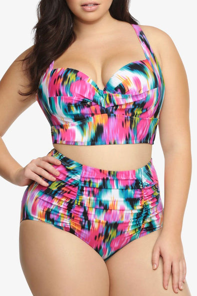 plus size high rise bikini