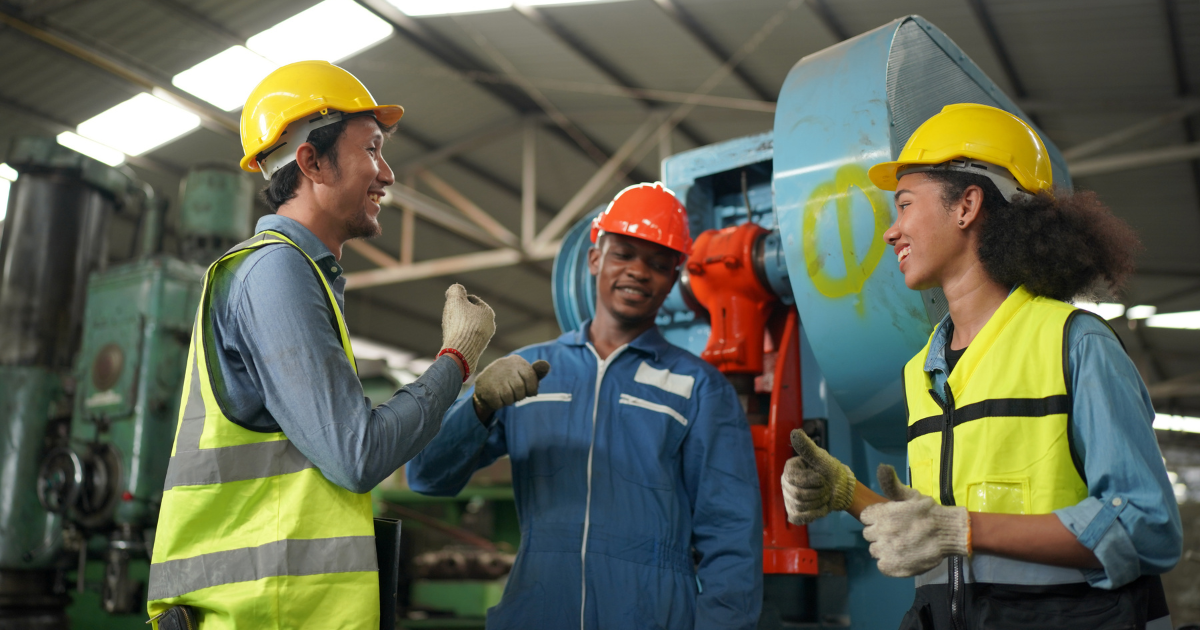 workers collaborating with each other