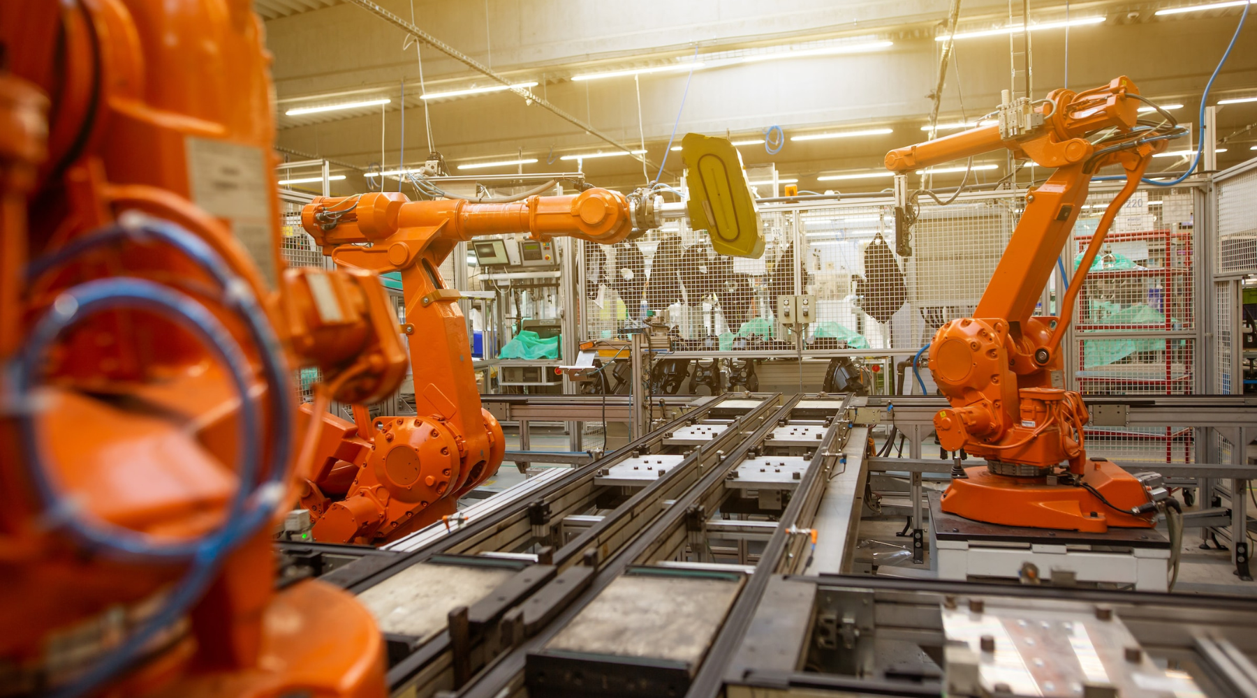 orange industrial robot