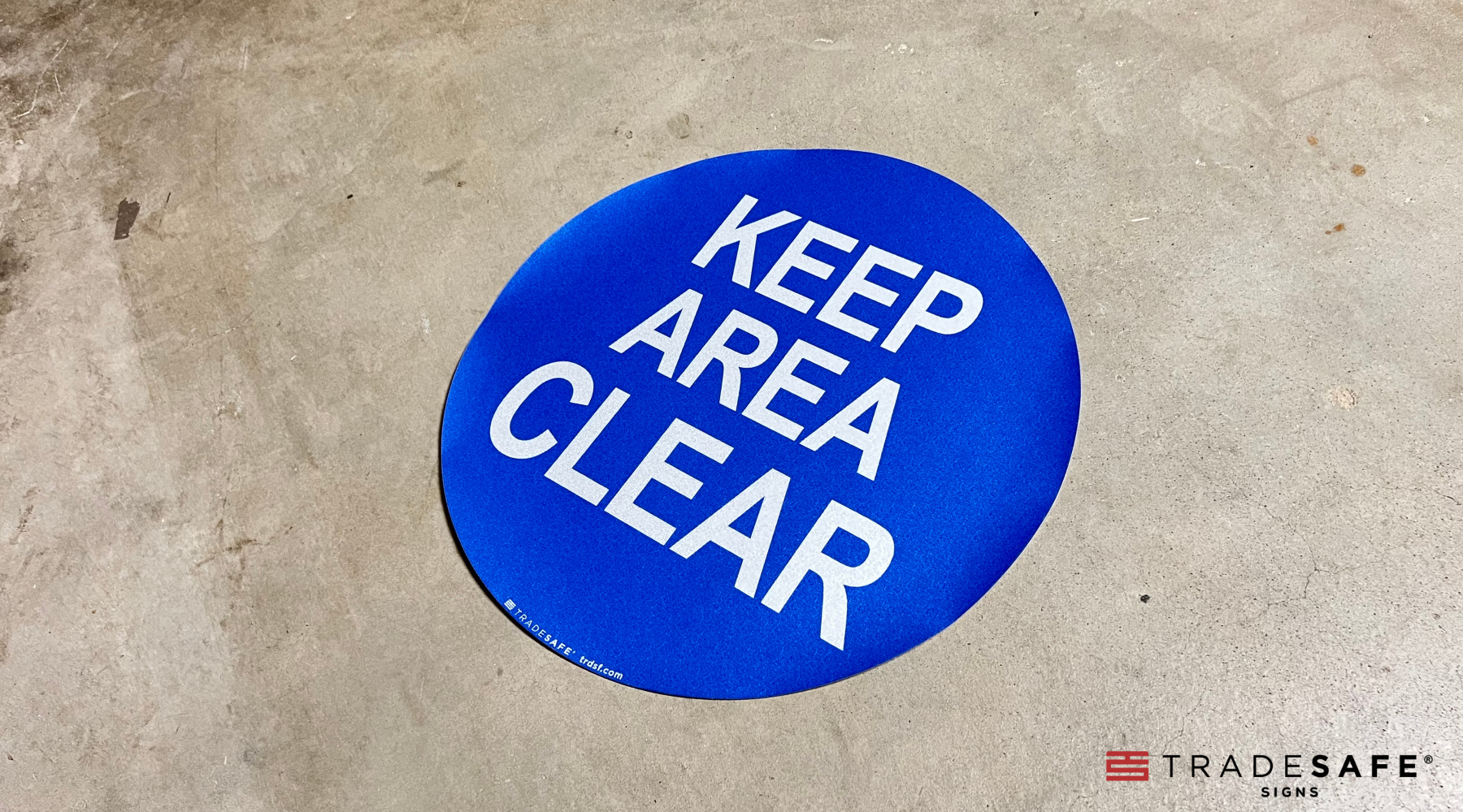 keep area clear floor sticker