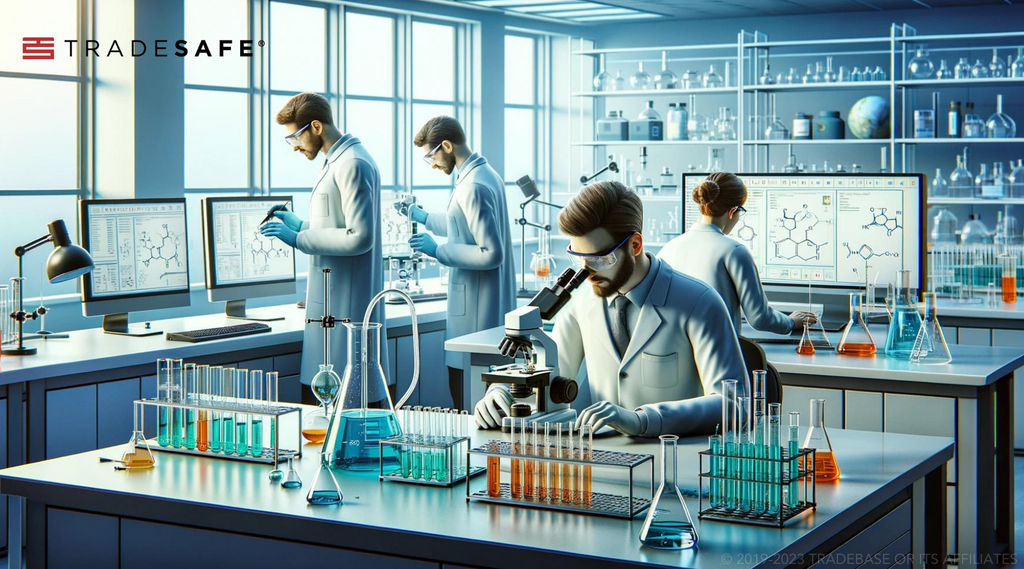 scientists working in the lab