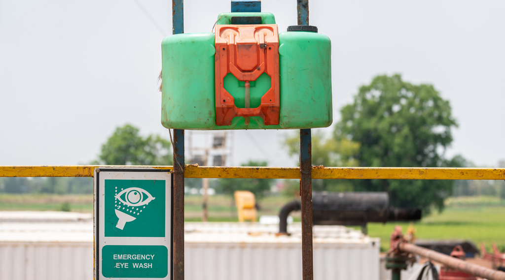 outdoor eye wash station