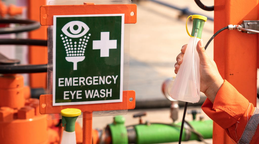 portable emergency eye wash station
