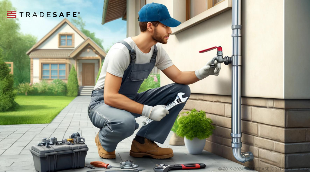 professional plumber fixing burst pipes