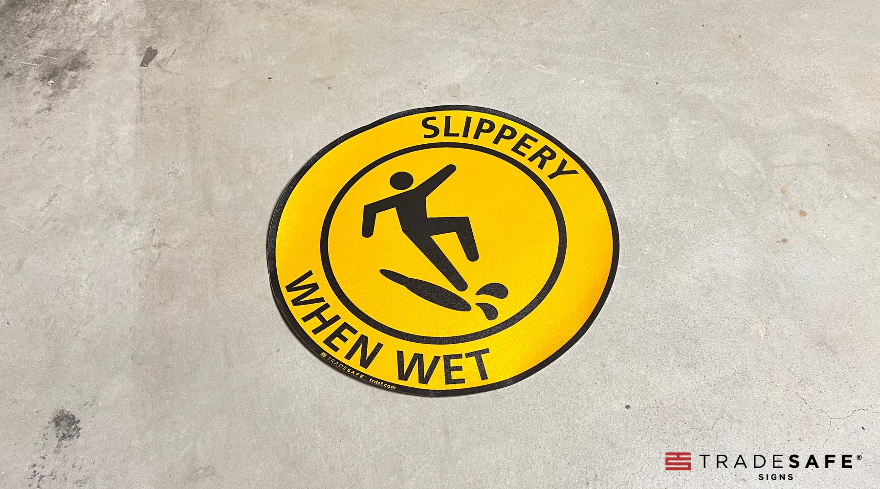 slippery when wet floor sticker