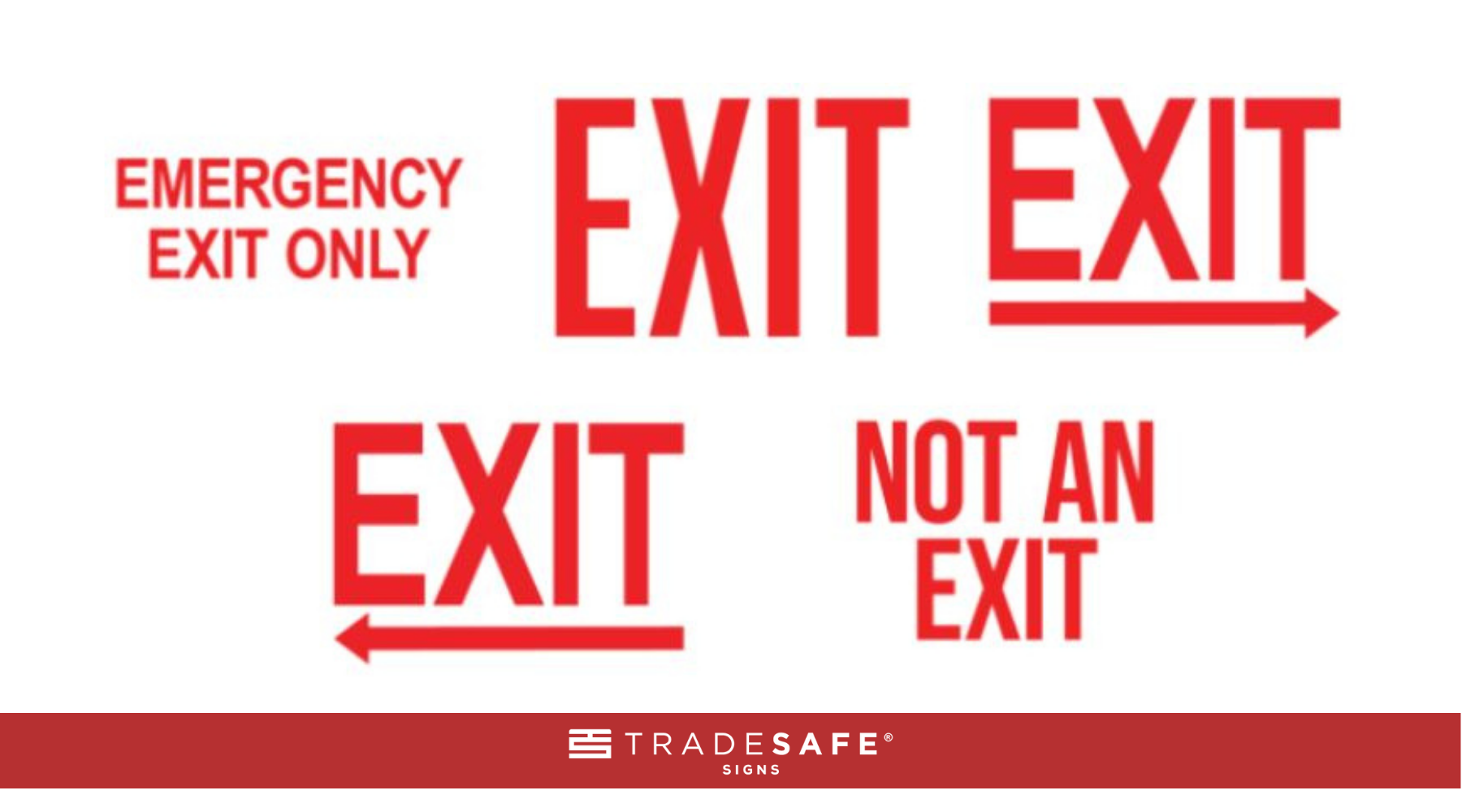 tradesafe emergency exit signs