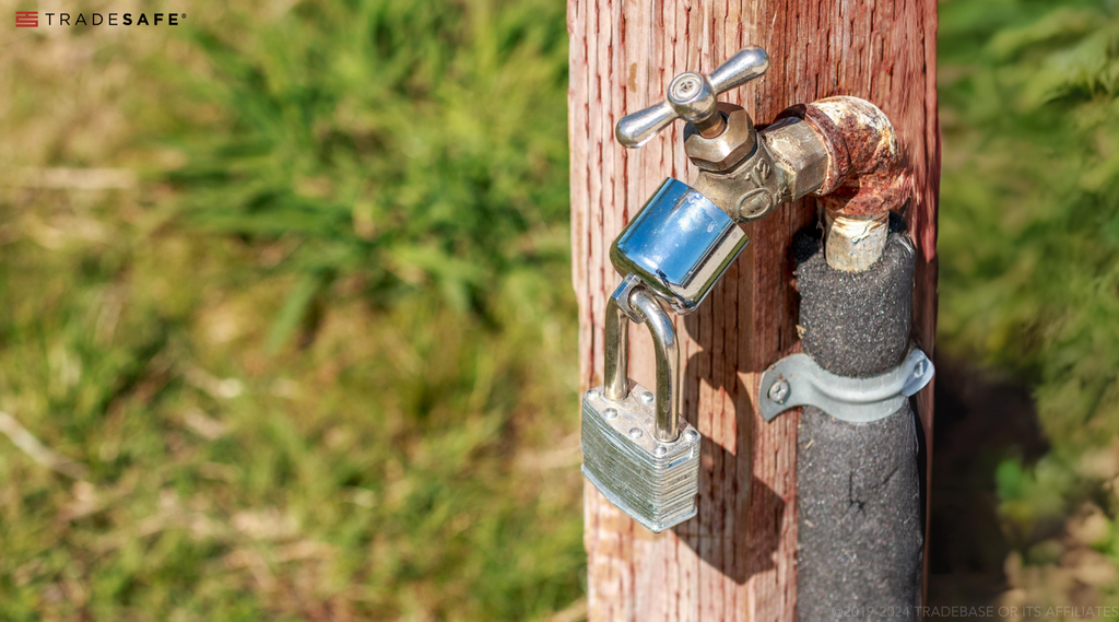 water spigot with hose bib lock