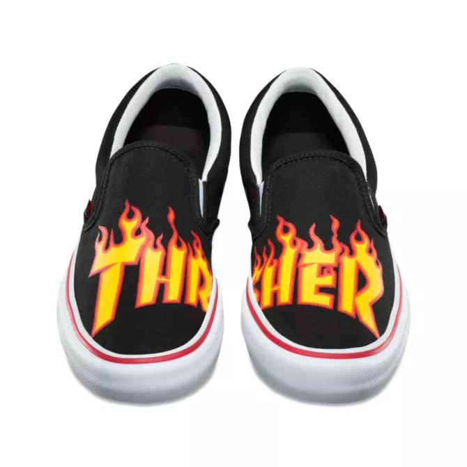 vans x thrasher slip on