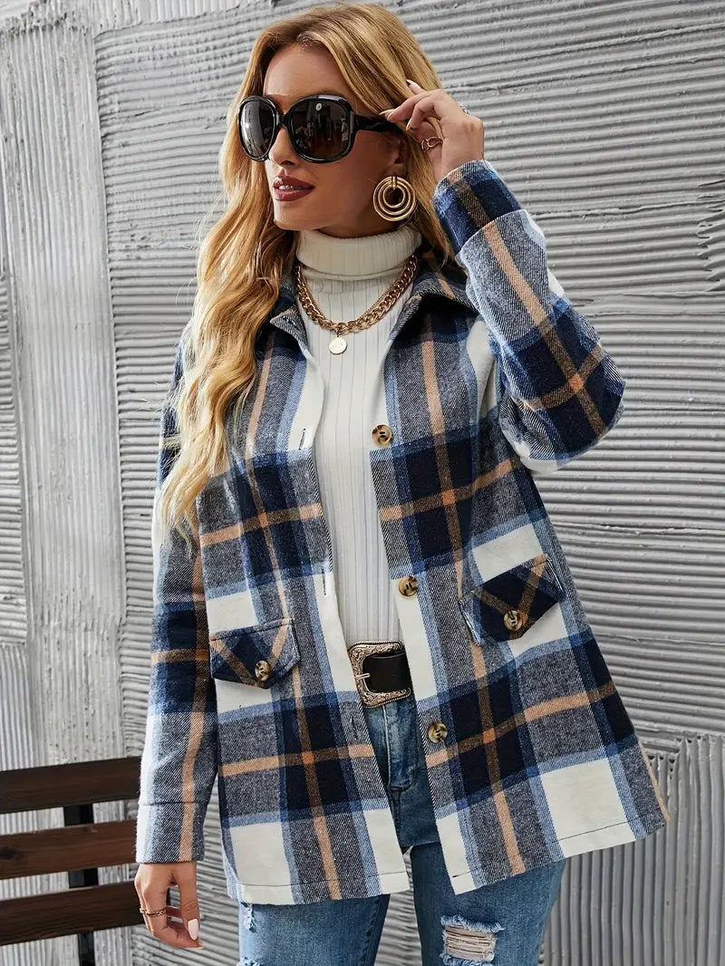 Plaid Pea Coat