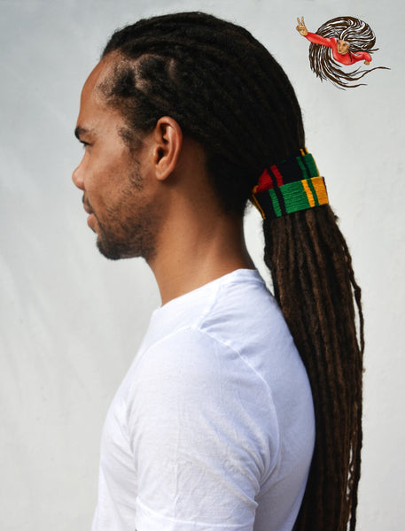 Rasta Coloured Long Dreadlocks Hair Tie – Super Dread Shop