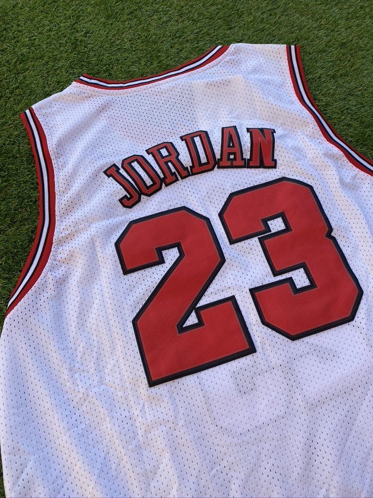 NBA Finals Michael Jordan Bulls White Jersey – Crispy Gear USA