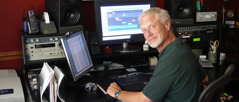 Harlan Hogan at his home based recording studio