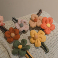 Elegant Plush Flower Hairpins