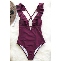 Heart Falbala One-Piece Swimsuit