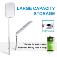 Telescopic electric mosquito swatter