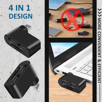 4 in 1 Rotatable USB Hub