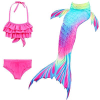 Girls Mermaid Tail Kids Swimsuit Bikini Set