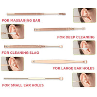 6pcs set Stainless Steel Ear Pick Ear Wax Remover Cleaner Tool Rose Gold