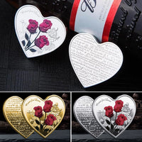 Rose Heart-Shaped Commemorative Coin