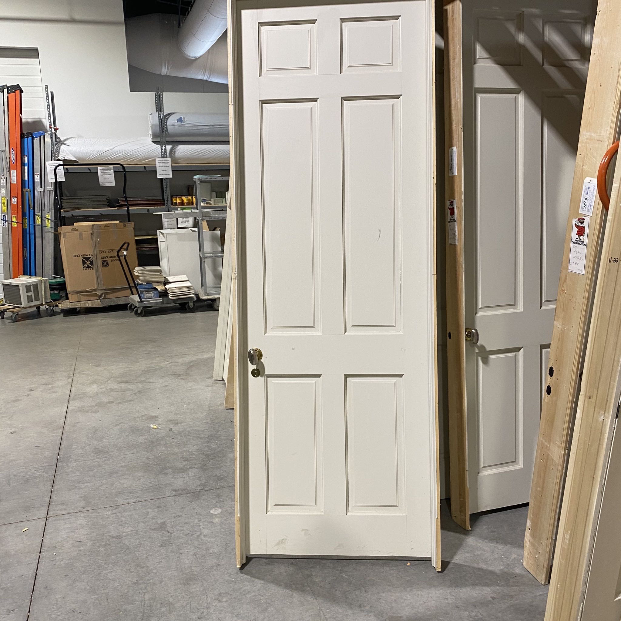 28 X94 25 White 6 Panel Interior Door Habitat Roaring Fork