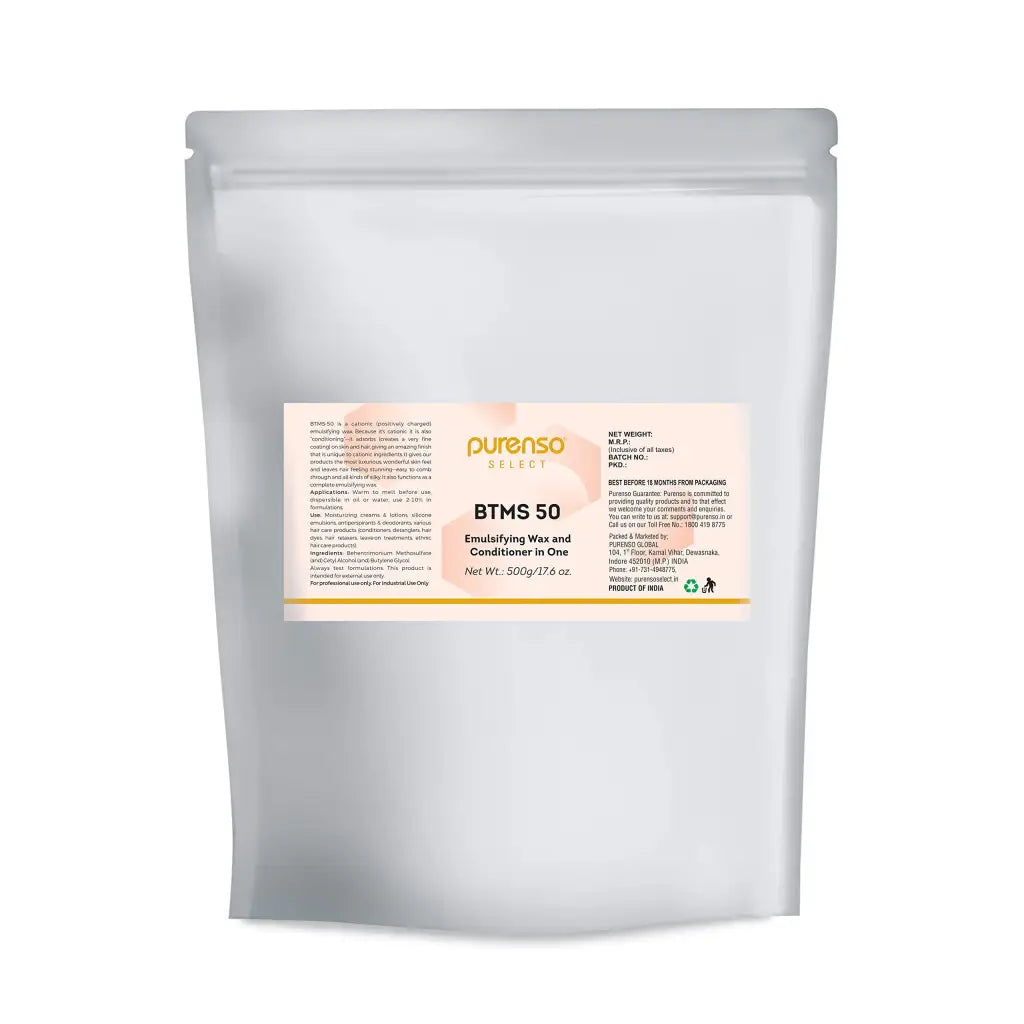 Btms 50 Conditioning Emulsifier (behentrimonium Methosulfate, Cetyl  Alcohol, 1, 3-butylene Glycol) at best price in Delhi