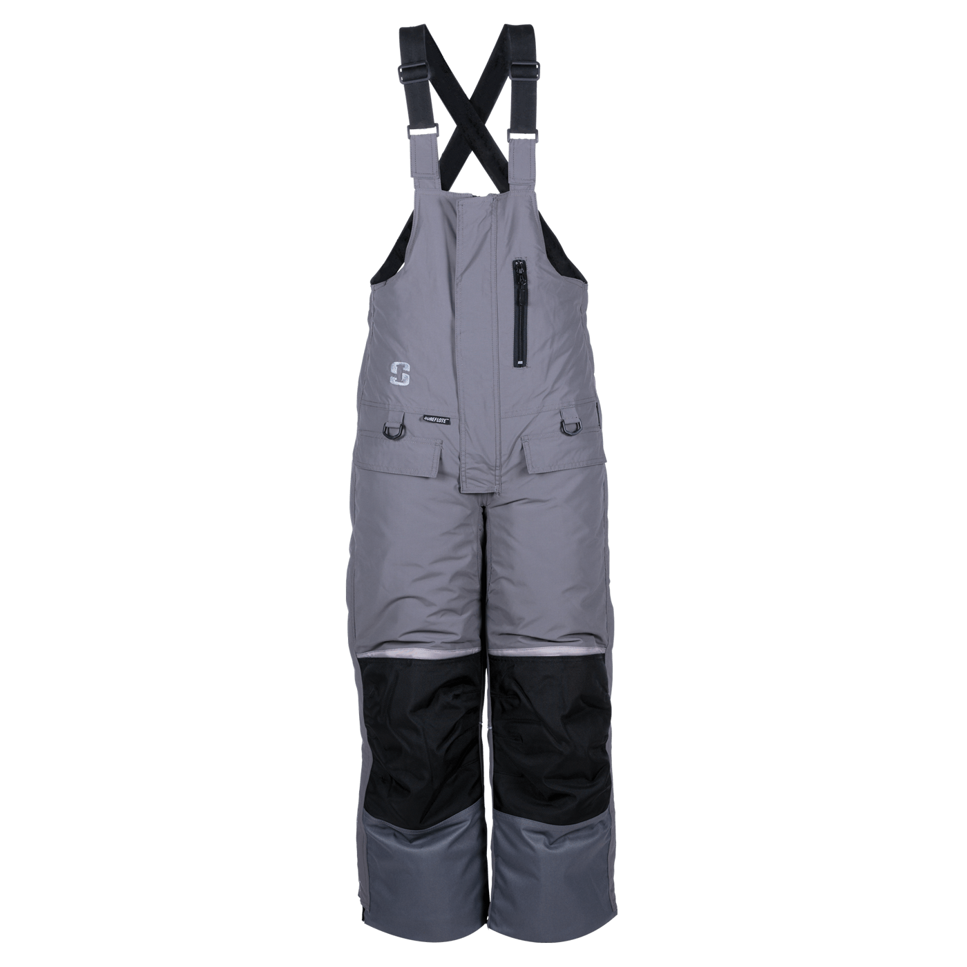 STRIKER ICE Adult Male Hardwater Bibs, Color: Gray/Black, Size: 2XL Tall  (6201009)