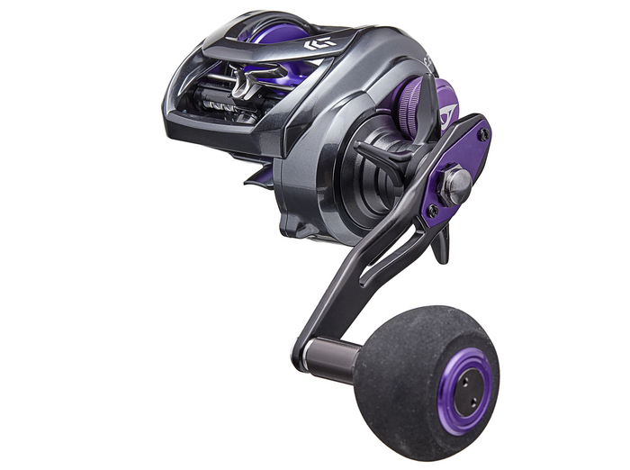 Purple Baitcaster Reel With Dual Brake System, GBS200, 8KG Max