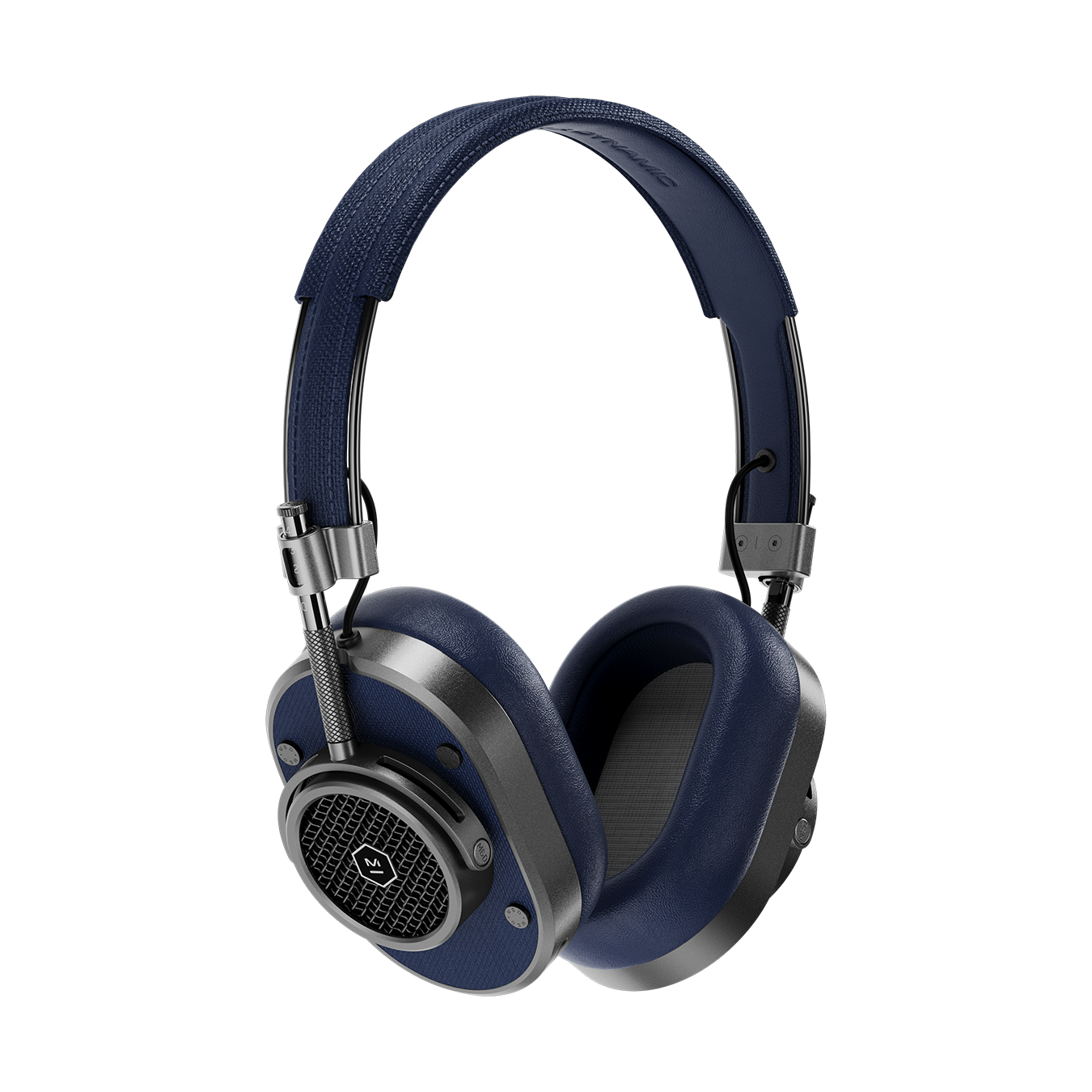 master & dynamic® mh40 wireless over-ear premium leather headphones - gunmetal/navy