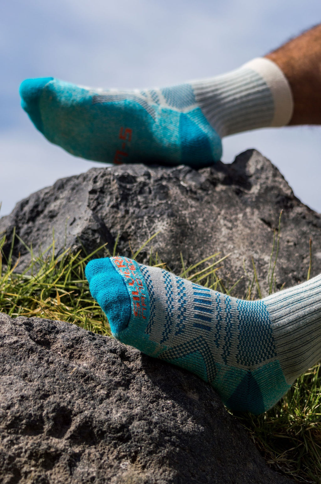 Calcetines de compresión de corte bajo de merino ligero para senderismo,  hombre