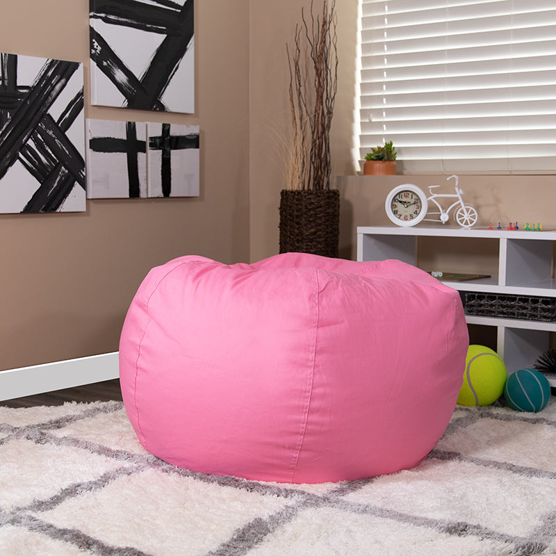 adult pink bean bag