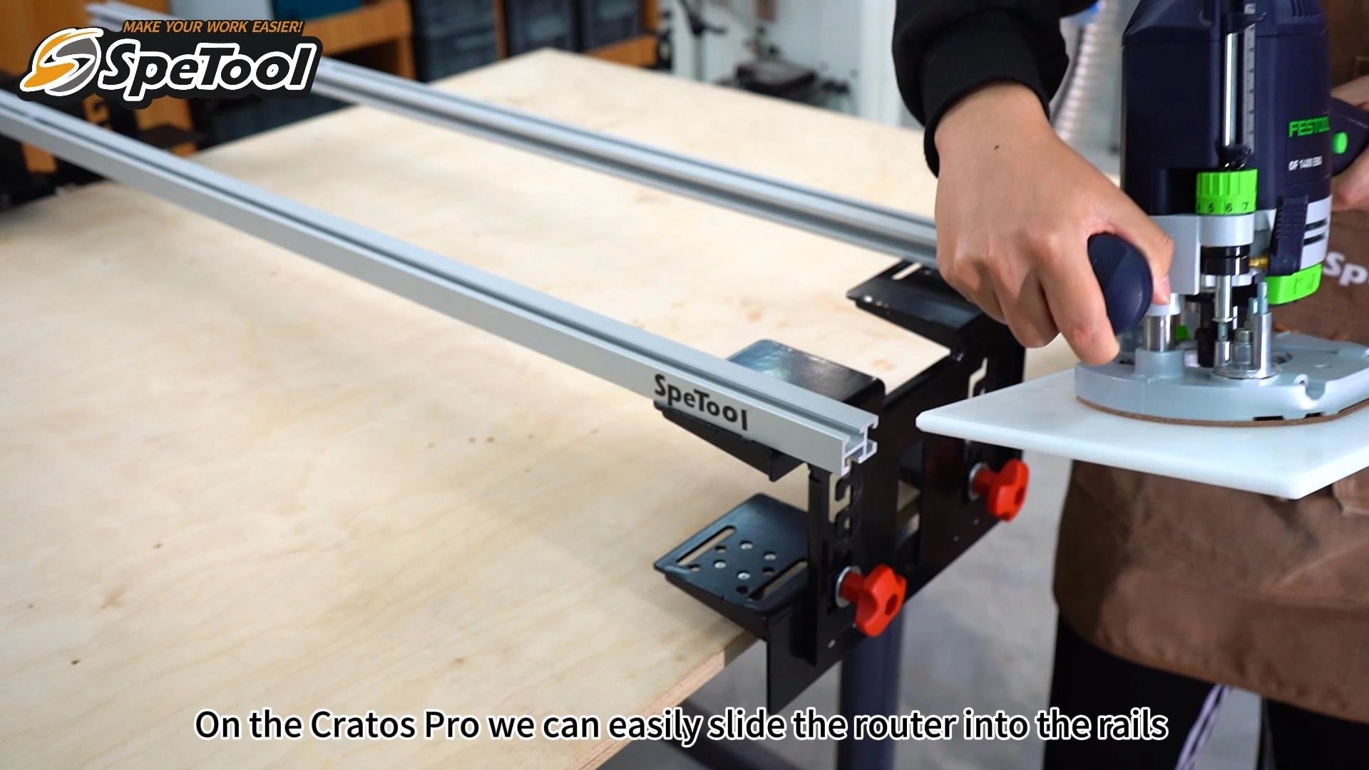 Install the Router Plate onto the Rails, Ensuring Compatibility with Your Router