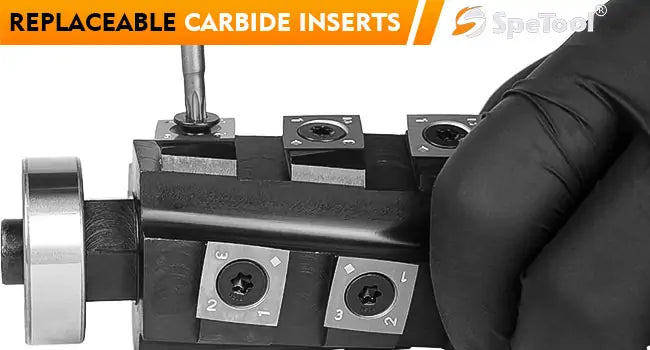 Replaceable carbide inserts