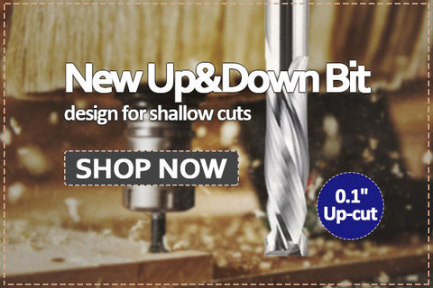 SpeTool 0.1" up cut design for shallow cut router bit