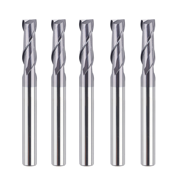 SpeTool 2 Flute 1/4 Inch Dia Flat Top Upcut SC End Mill For Steel Cut