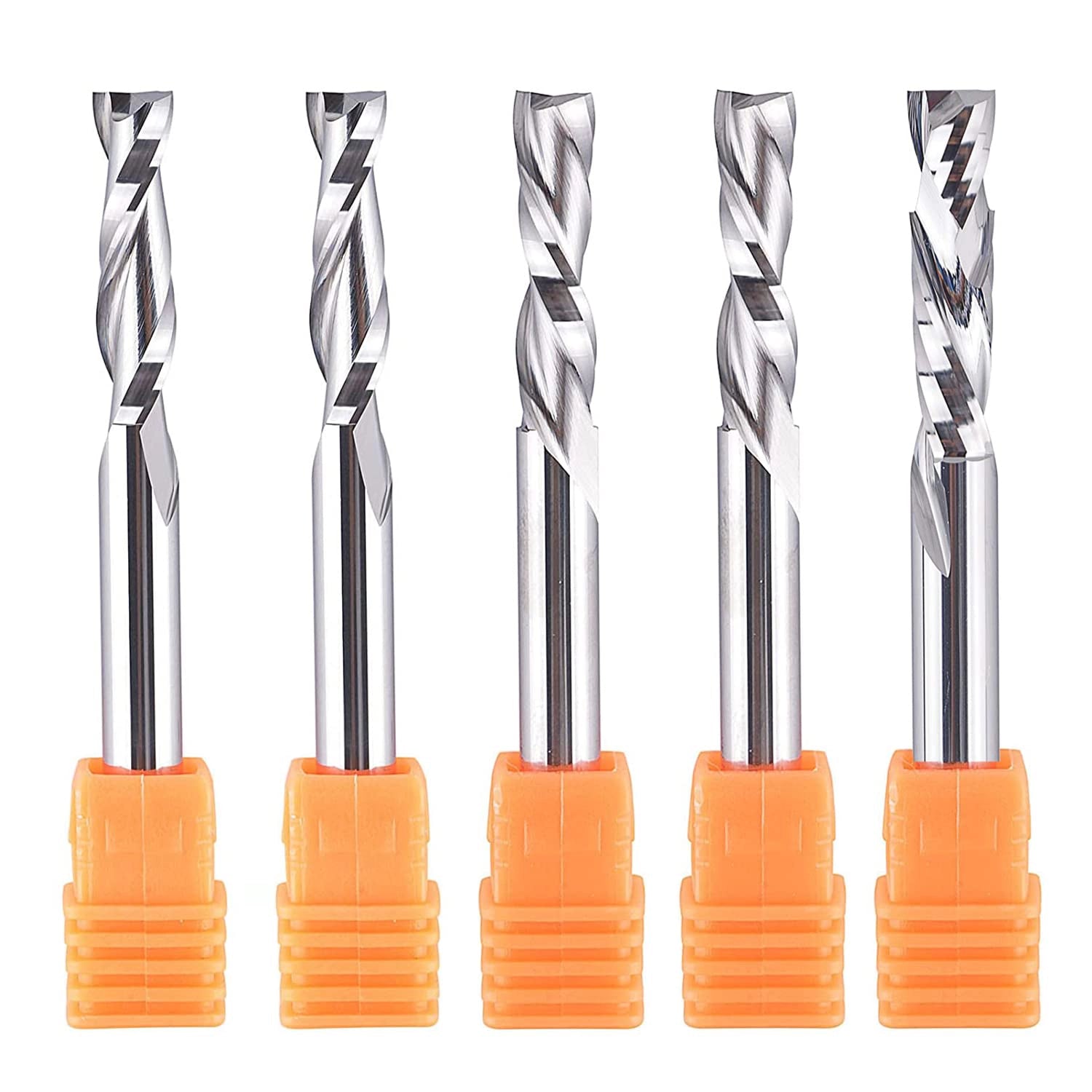 Eujgoov Spiral End Mill 2-Flute CNC Router Bits High Speed Steel